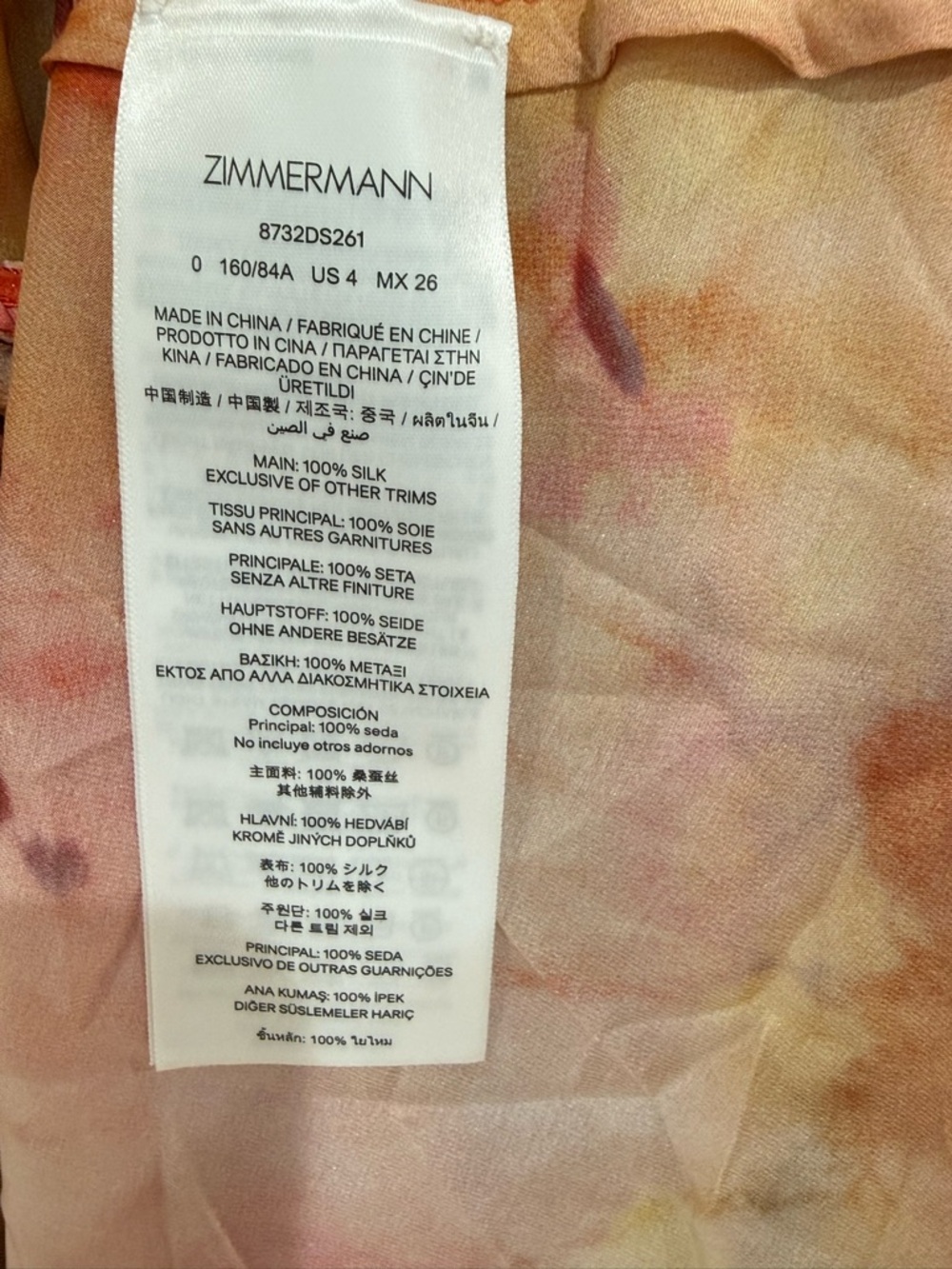 Zimmermann LUNA TWIST BANDEAU GOWN dress zimmermann size0 100%silk - Picture 8 of 10